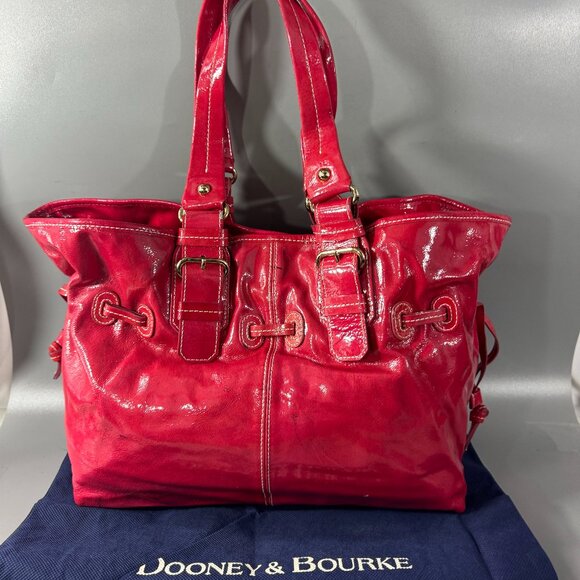 Vintage DOONEY & BOURKE True Red Leather Hand Bag - Picture 3 of 13